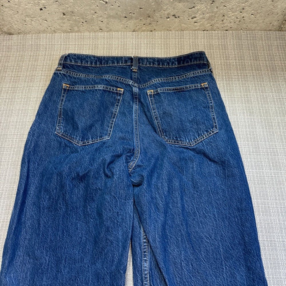 Abercrombie Fitch The Loose High Rise Jeans Womens 31 / 12R Cuffed Wide Leg - Picture 5 of 11